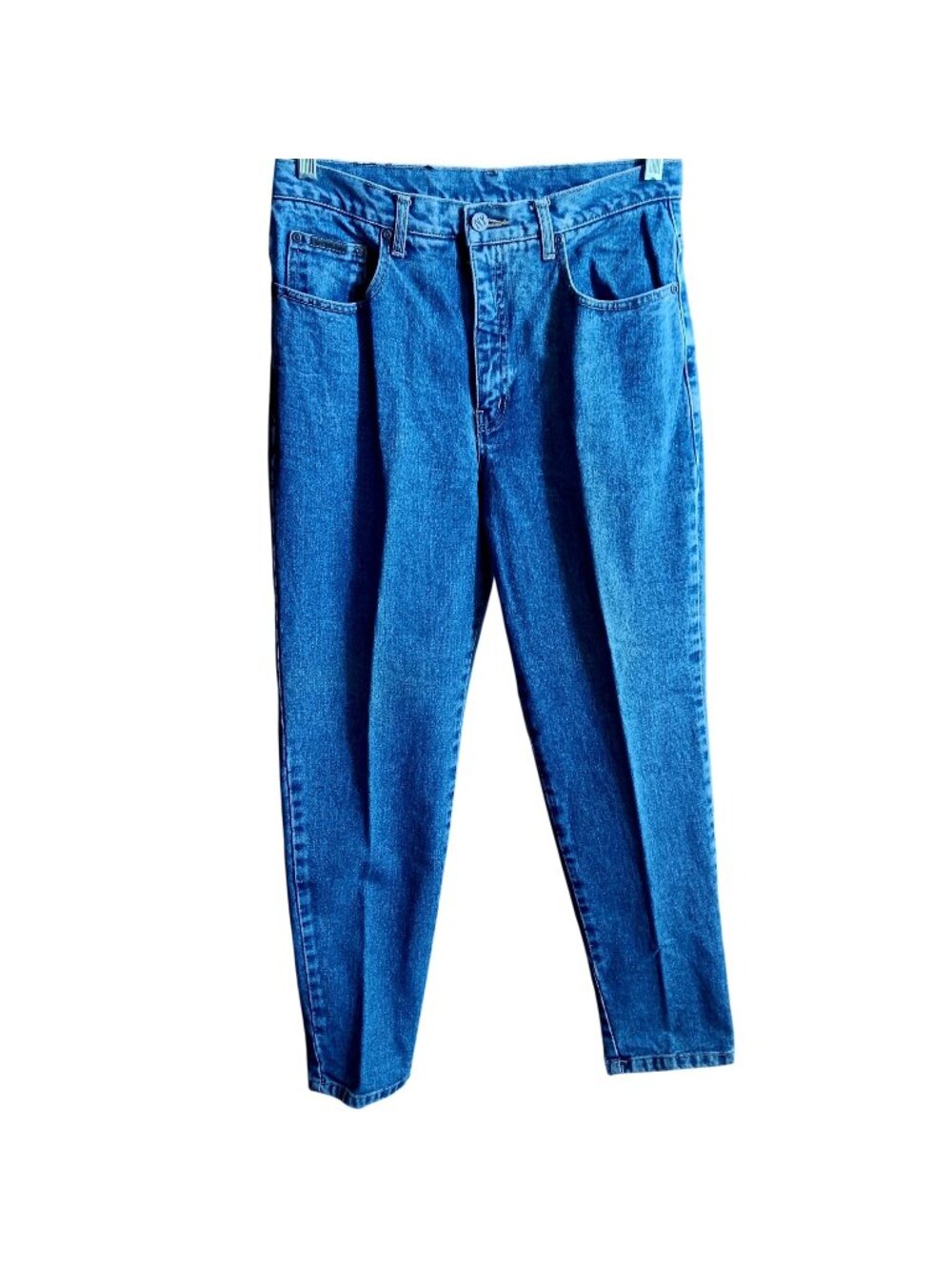 NY Jeans Womens Classic Petite Blue Denim Jeans Size 12 Petite 31x29 100% Cotton